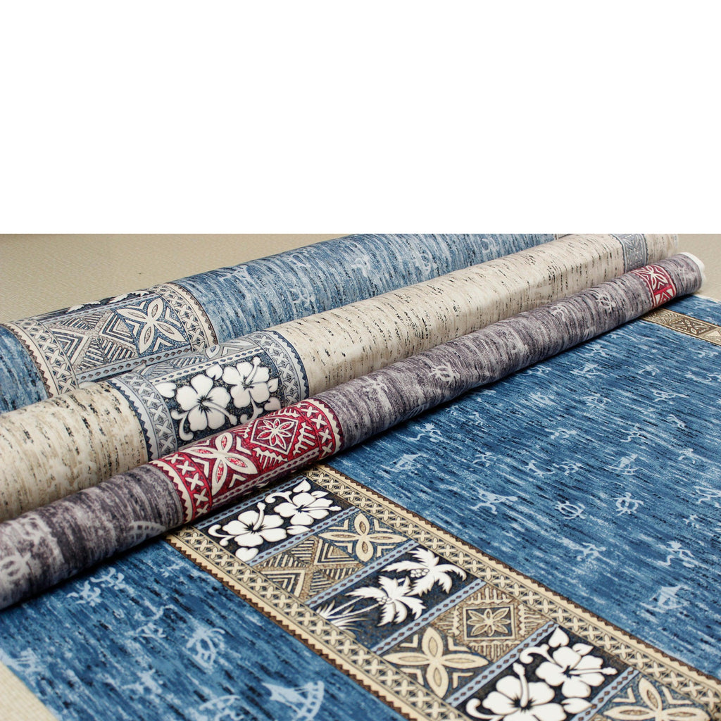 Tapa Palms - Fabric by the Yard - 100% Cotton - 45" - Ninth Isle, Made with Aloha