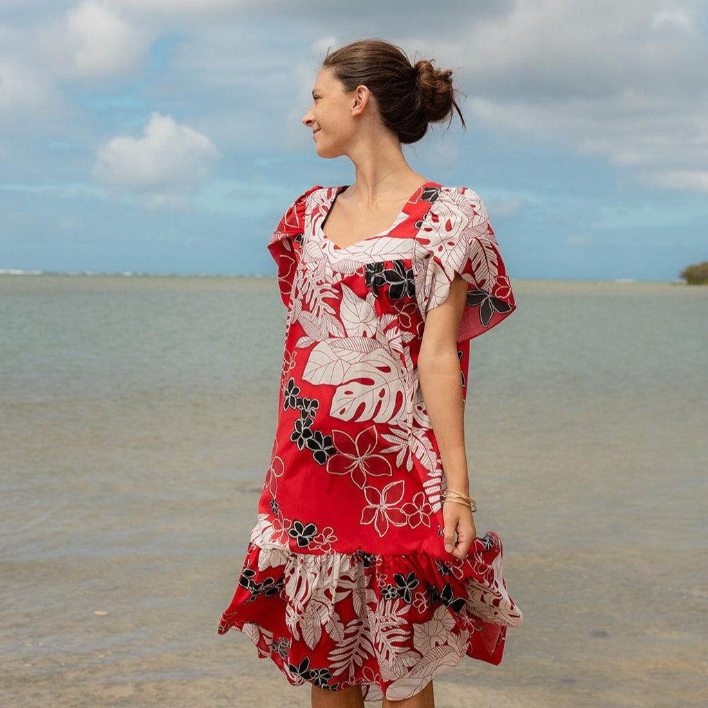short muumuu dresses Royal Hawaiian Creations
