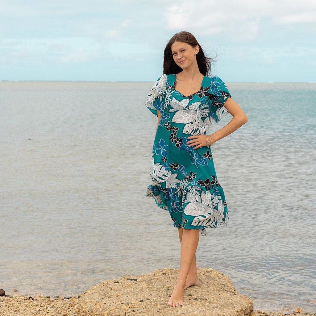 short muumuu dresses Ladies MuMu Rancho Brunch of Blooms Tunic Short Dress | Jade Fashion