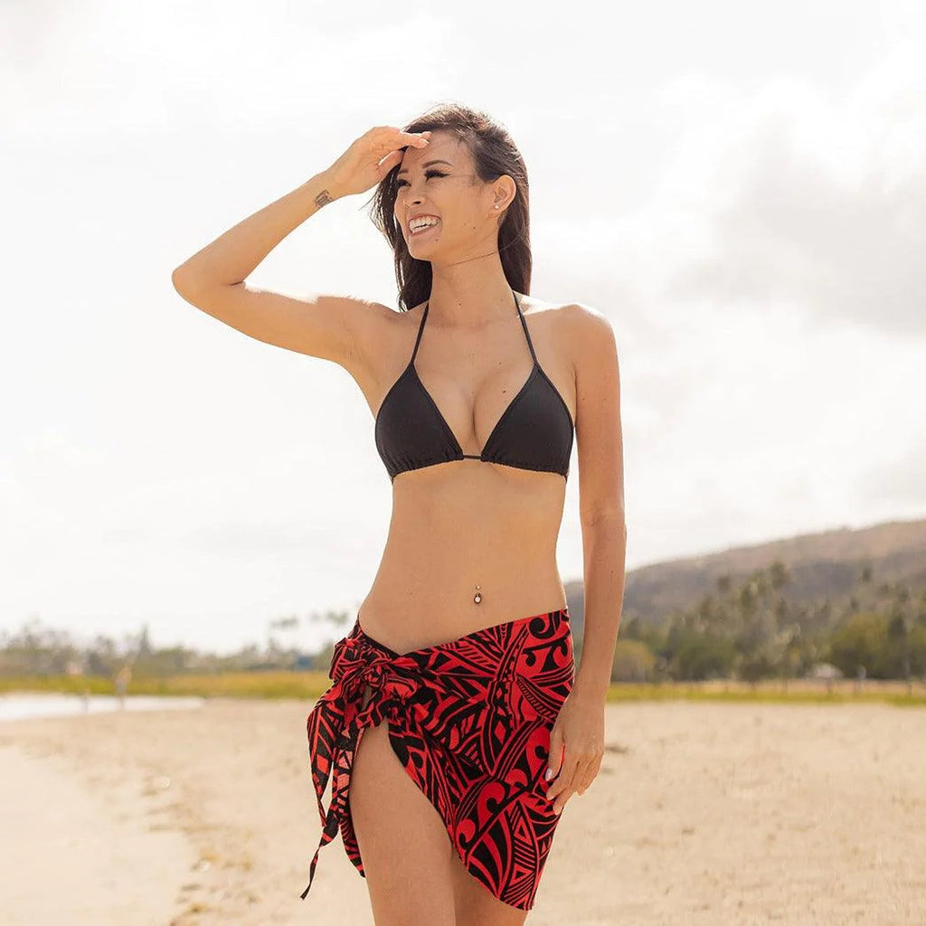 Tribal Lava Lava Wrap Skirt, Made in Hawaii – Ninth Isle