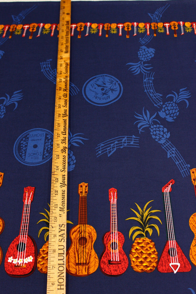 Ukulele - Fabric by the Yard - 100% Cotton - 45" - Ninth Isle, Made with Aloha