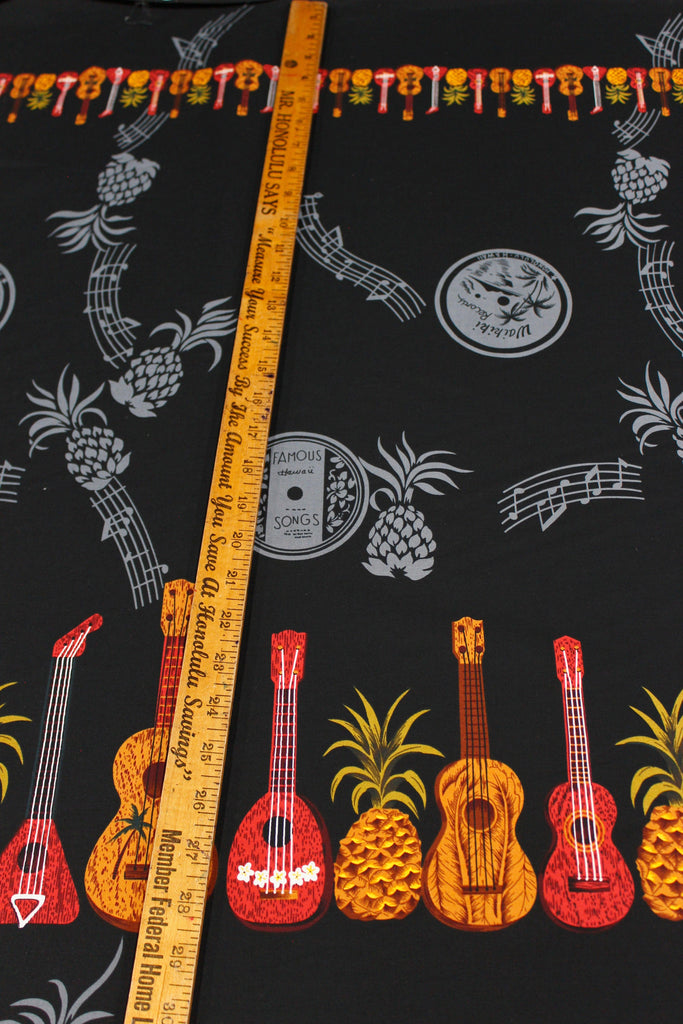 Ukulele - Fabric by the Yard - 100% Cotton - 45" - Ninth Isle, Made with Aloha
